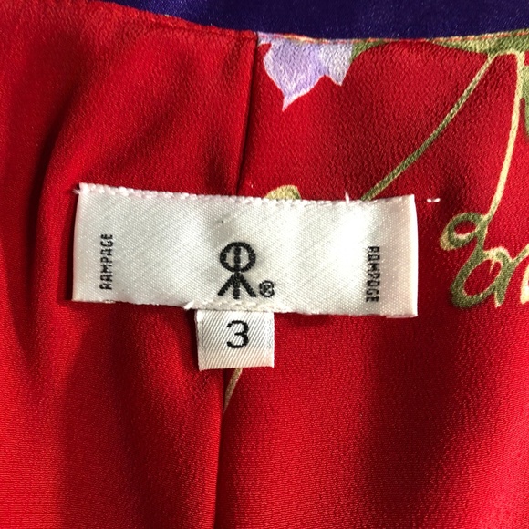 📌Rampage Stunning Floral rich red Dress - Picture 6 of 8